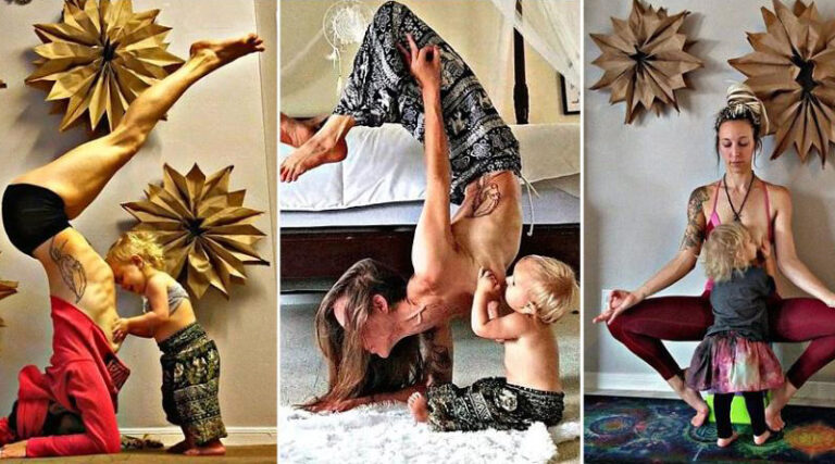 Hem Yoga Yapıyor Hem Emziriyor